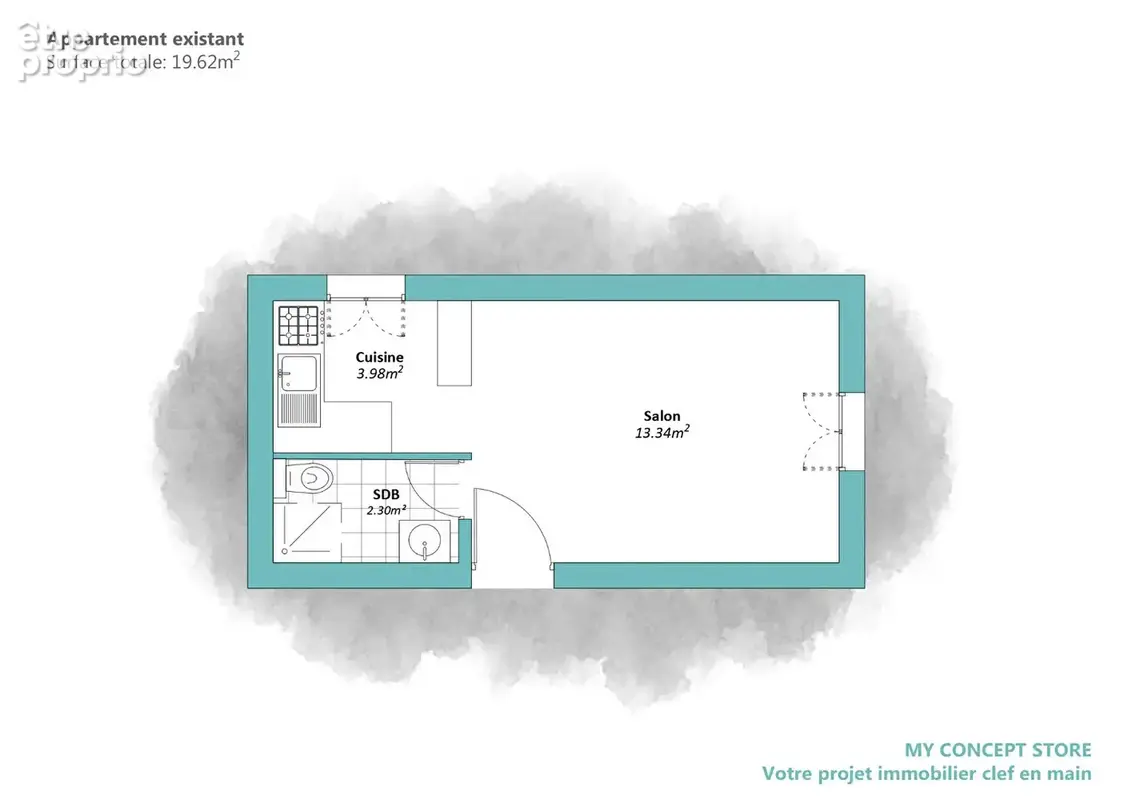 Appartement - Livry-Gargan -  Studio - photo 2