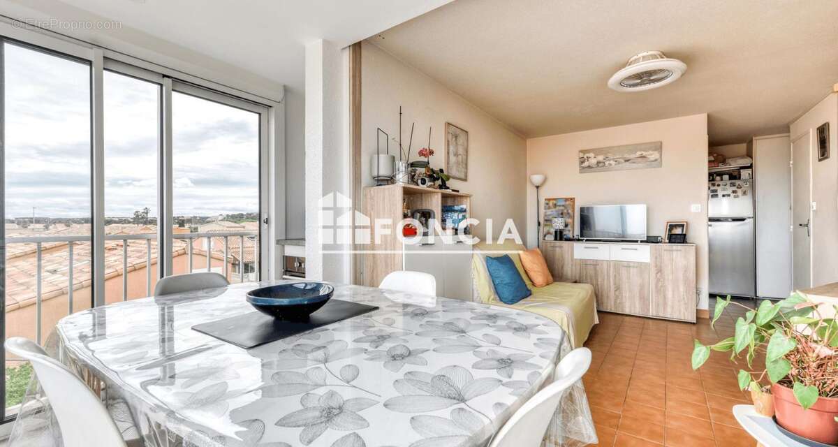 Narbonne plage, 2 chambres, lumineux, belle vue dégagée, piscine, parking - photo 3