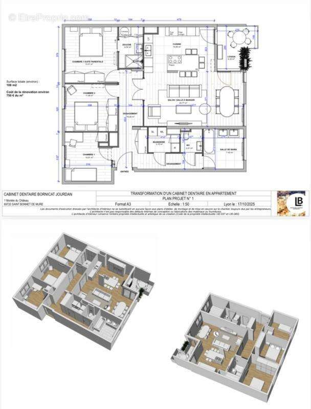 Appartement à SAINT-BONNET-DE-MURE