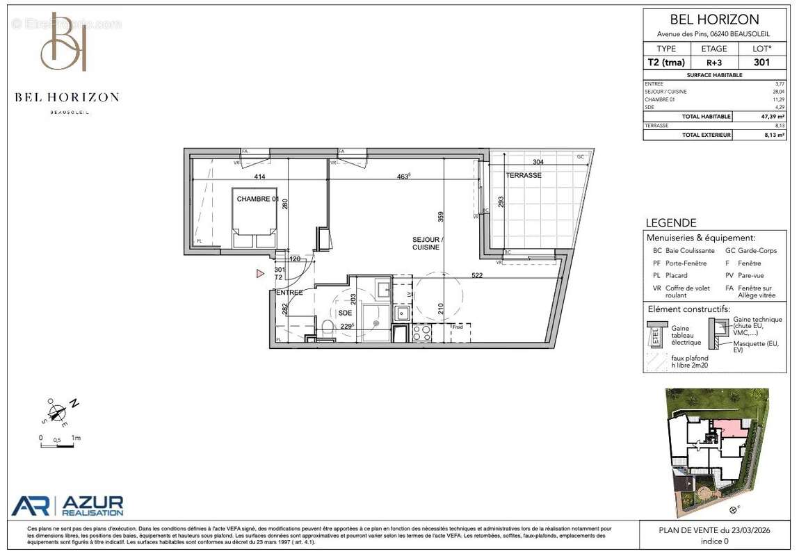 Appartement à BEAUSOLEIL