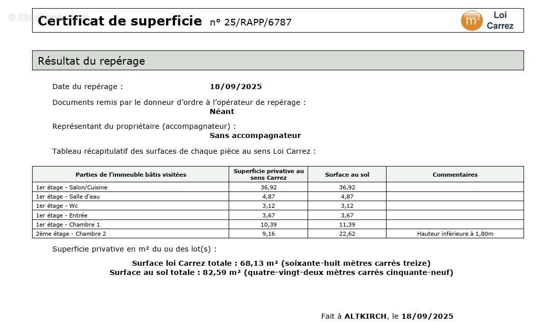 Appartement à ALTKIRCH