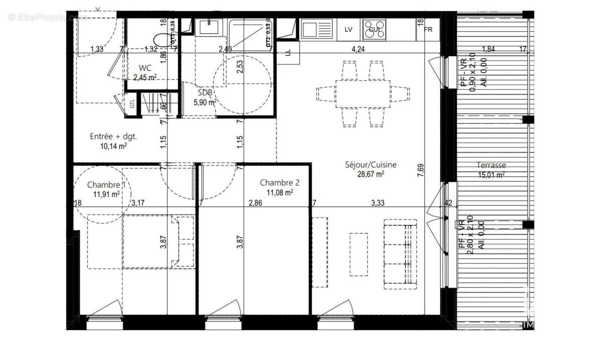 Appartement 70 m² à Beaumont  - photo 4