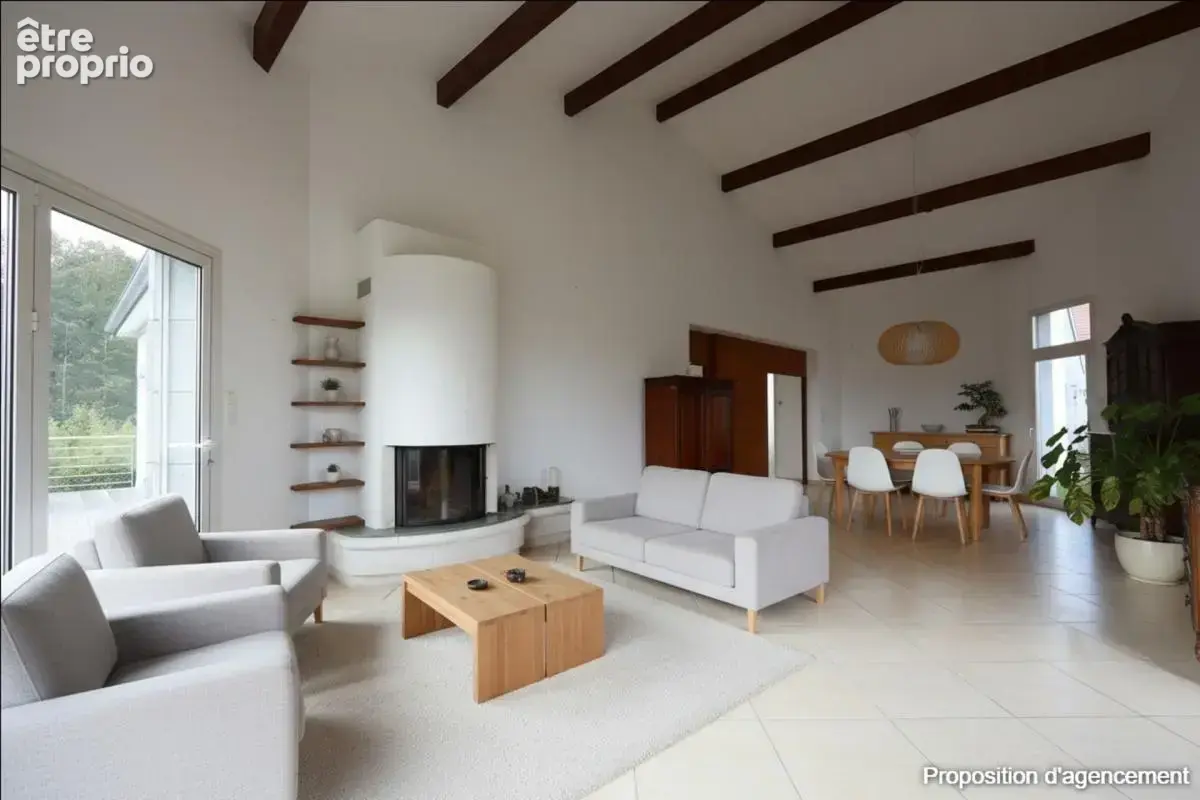 À VENDRE – Grande maison de plain-pied de 224 m² habitable (4 chambres) avec vue exceptionnelle sur forêt et plaine à Vaux-devan - photo 3