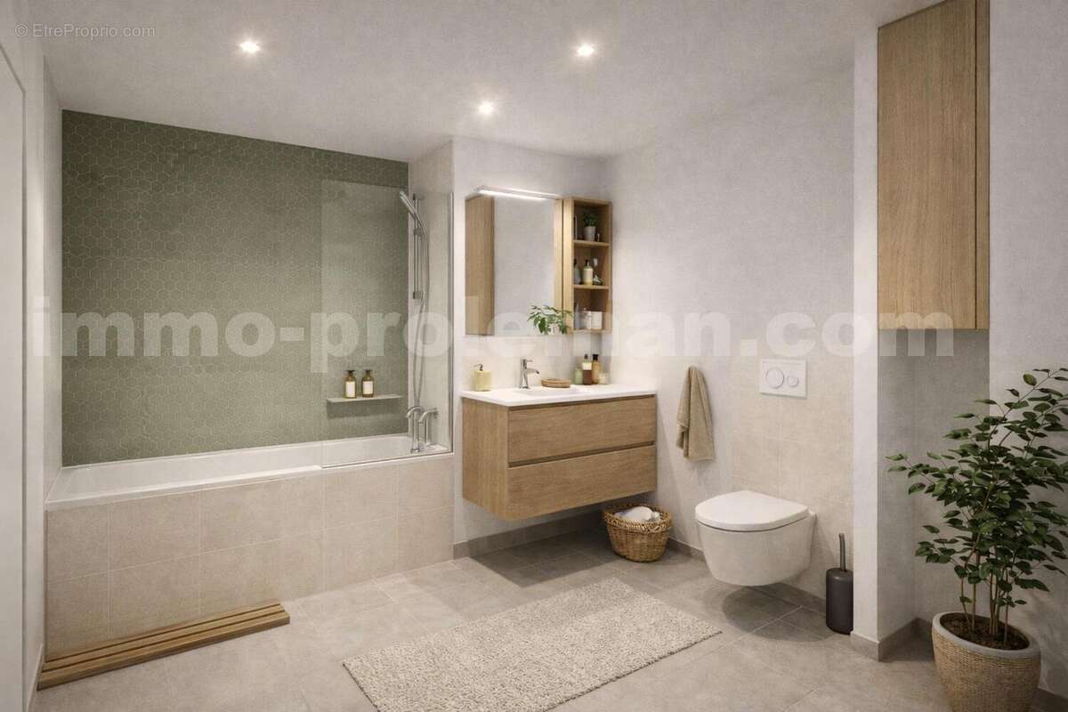 Appartement_T2_vetraz-Monthoux_CENTRE_secteur_calme_verdoyant_CEVA_frontière_SUISSE_Geneve_IMMOBILLIER_investissement_séjour_chambre_salle_de_bains - Appartement à VETRAZ-MONTHOUX