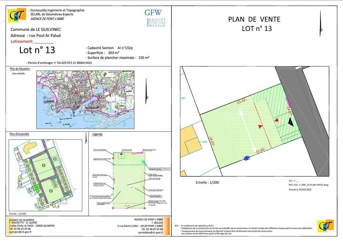 Terrain à GUILVINEC