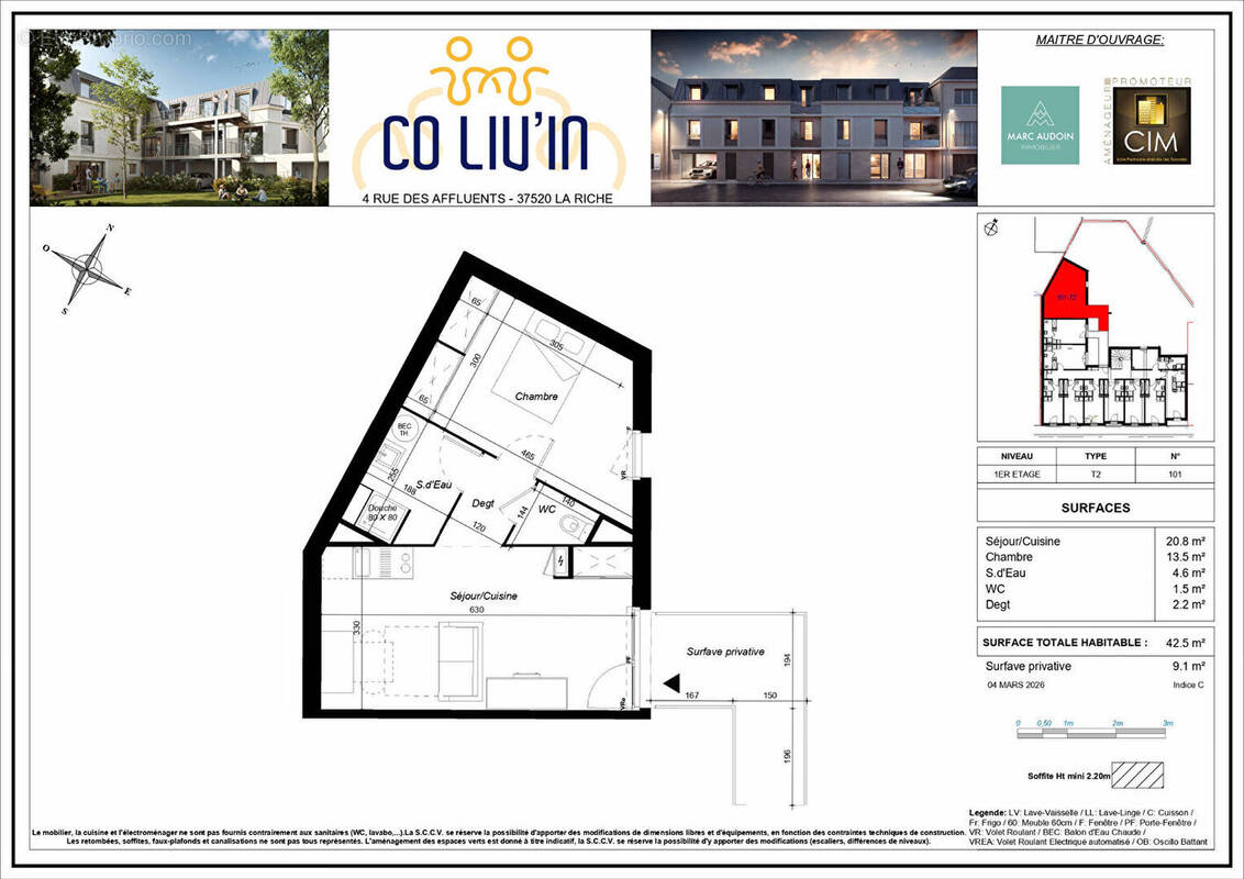 Appartement à LA RICHE