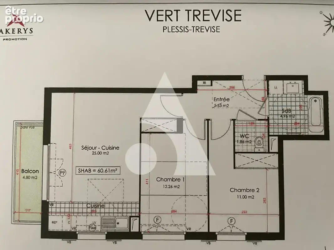 Le plessis trevise - immeuble de 2017 - f3 60m² avec balcon - photo 18