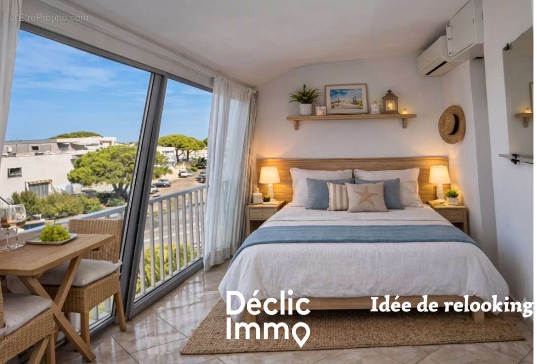 A VENDRE Studio avec grande terrasse vue mer . - photo 8