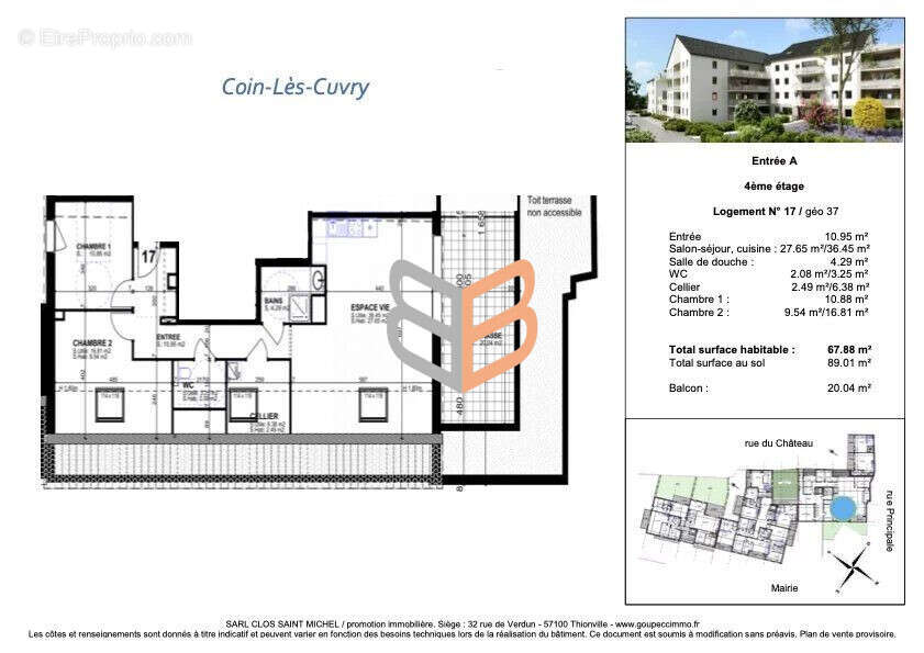 Appartement 67 m² à Coin-Les-Cuvry  - photo 3