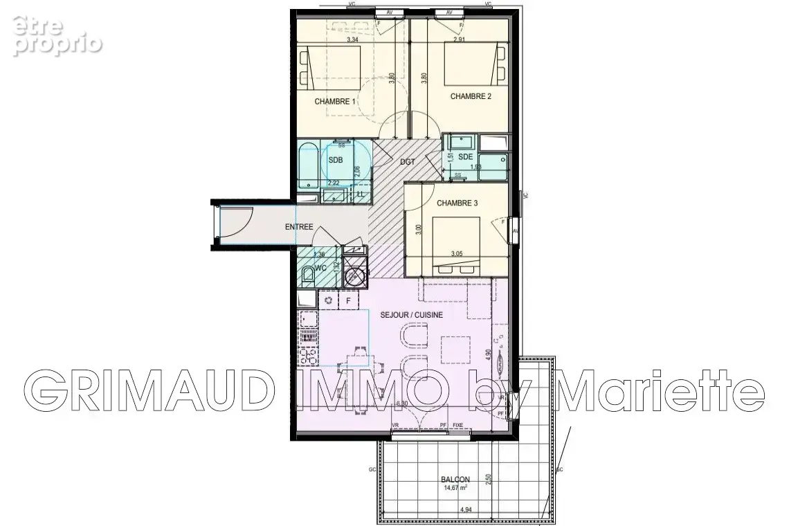 Appartement 83 m² à vendre à Cogolin (83310) - photo 3