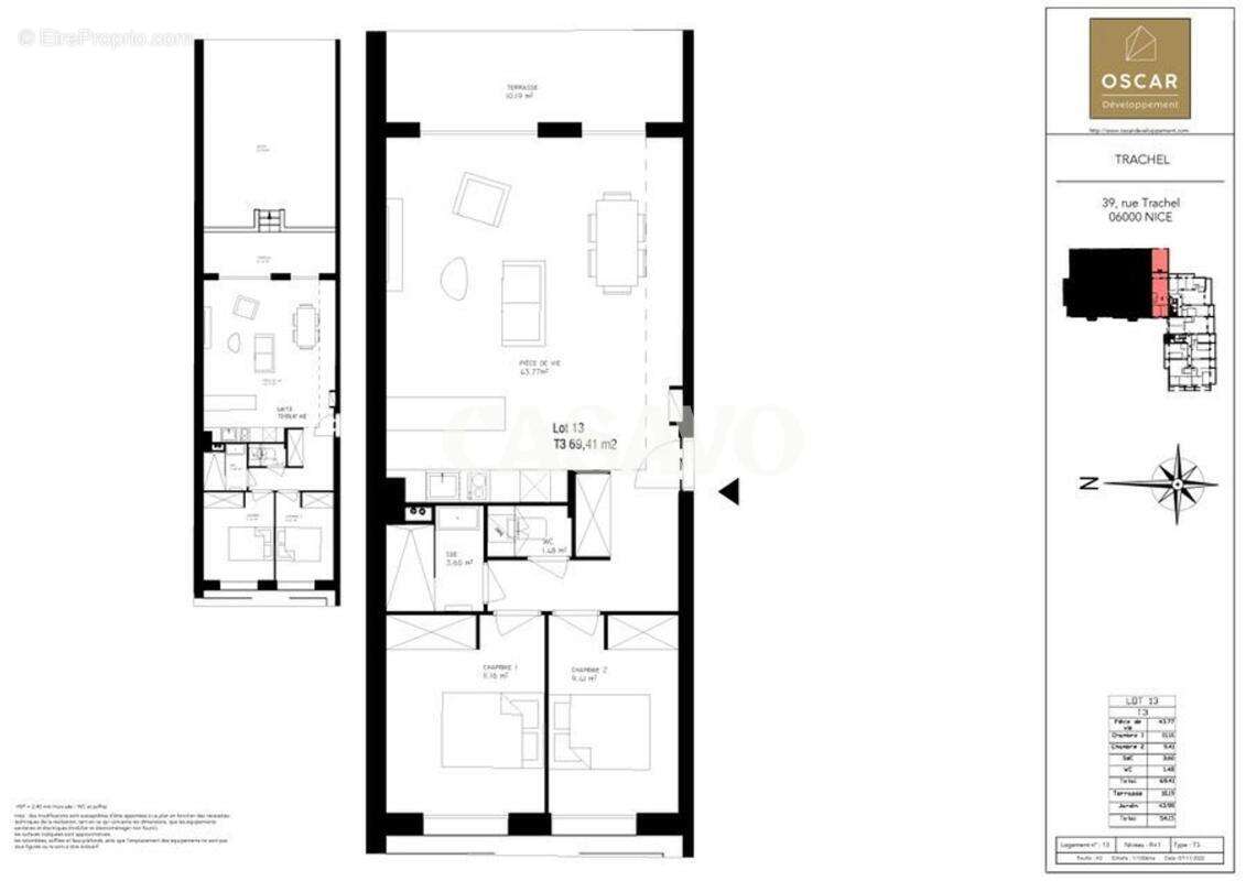 Vente Appartement 3 pièces de 69m² - 06000 Nice - photo 5