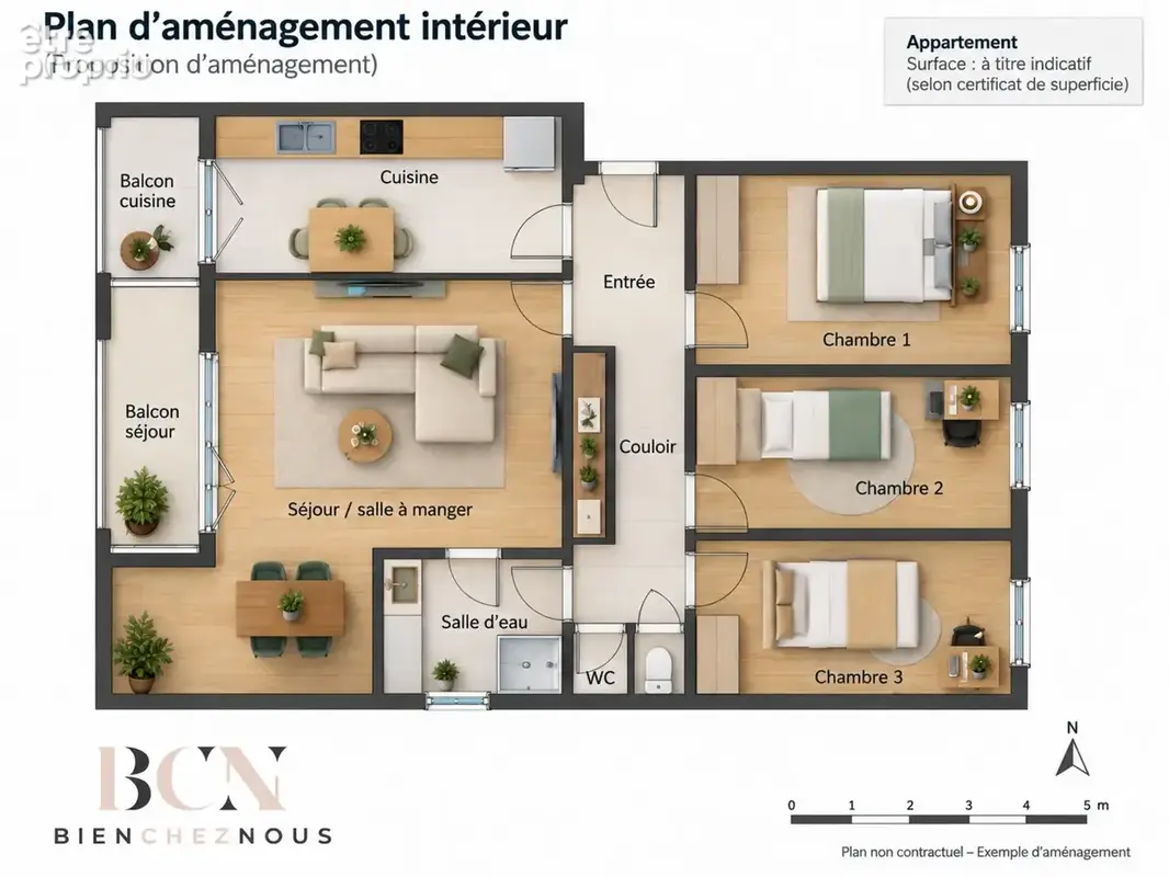 Appartement familial de 5 pièces de 86m2 avec 3 chambres - photo 11