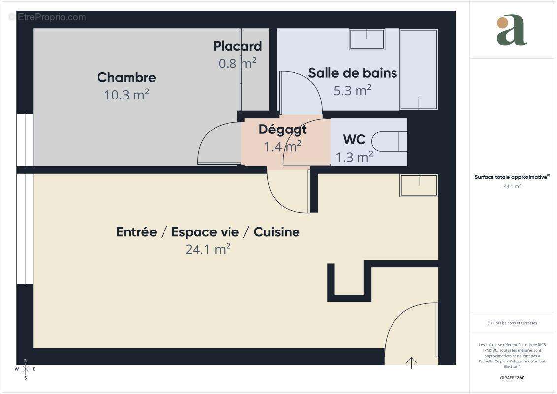Appartement T2 de 44 m² au 1er étage avec vue dégagée – Résidence de standing au calme à Survilliers - photo 13