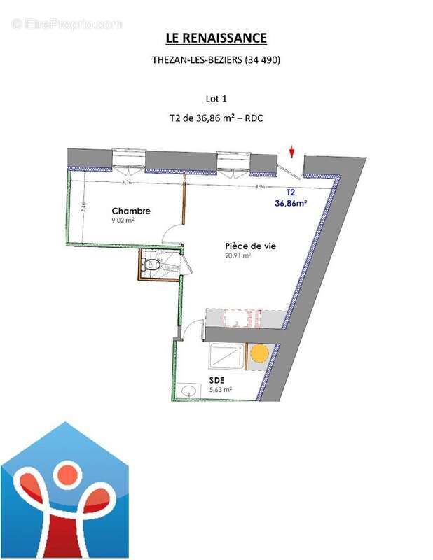 Appartement à THEZAN-LES-BEZIERS