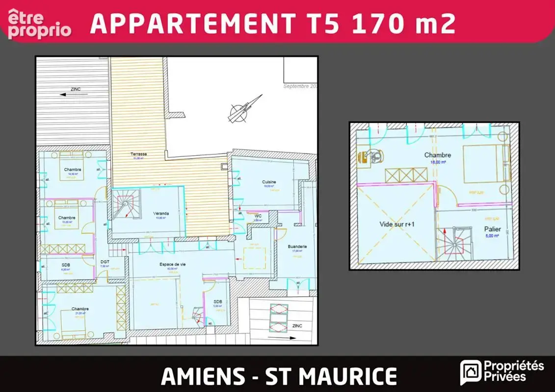 Grand appartement 5 pièces ou plus de 170 m2 avec terrasse roof top - Amiens St Maurice - photo 13