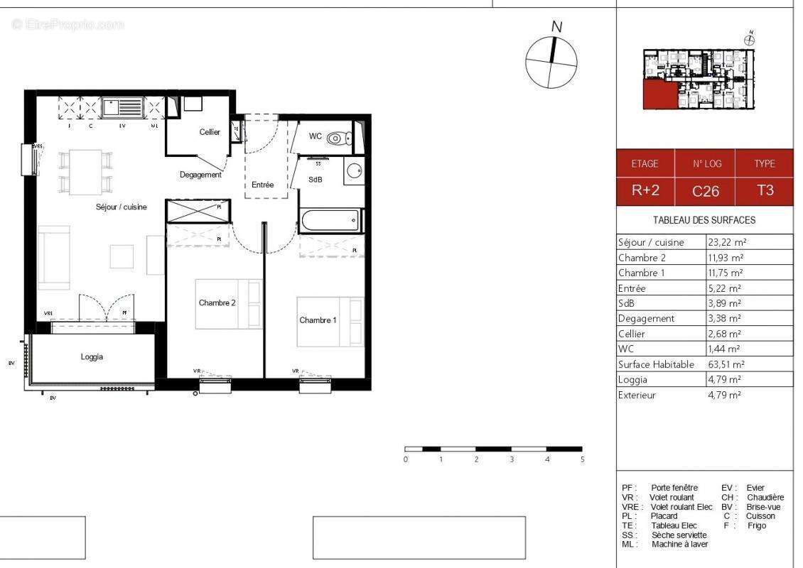 Appartement à PRADINES