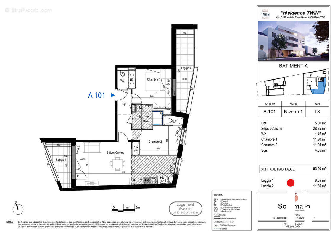 Appartement à NANTES