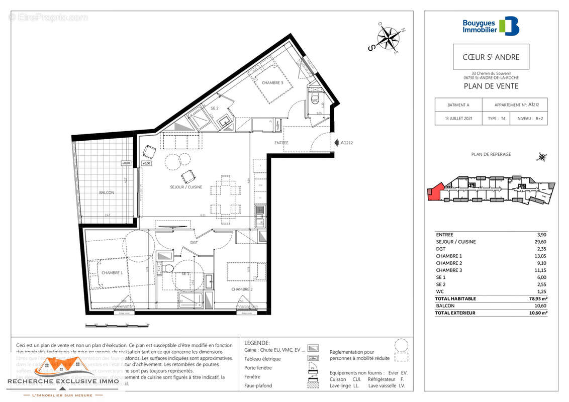 Aux portes de Nice : Appartement de 4 pièces, terrasse 10.60m2 et 2 parking en sous-sol - photo 9