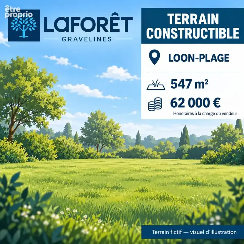 Terrain à LOON-PLAGE