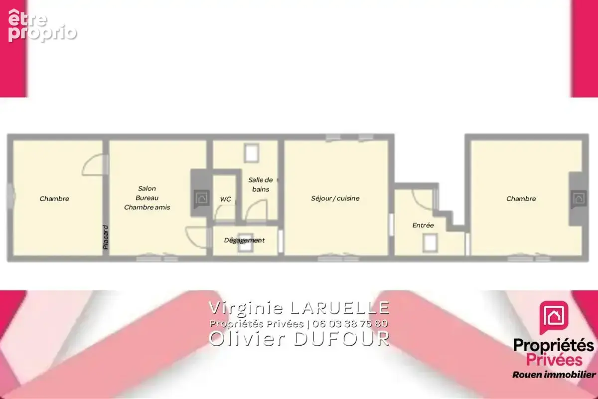 ROUEN Pasteur - Appartement 4 pièces dernier étage avec vue dégagée, cave, parking et jardin partagé - photo 18