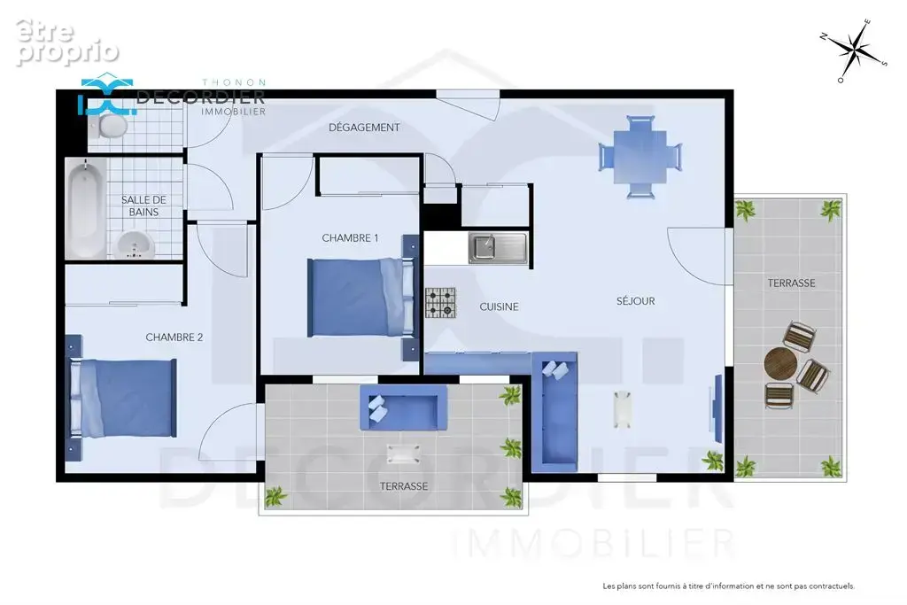 T3 lumineux de 61,35m² – proche centre-ville & gare – cave - 2 parkings couverts ! - photo 2