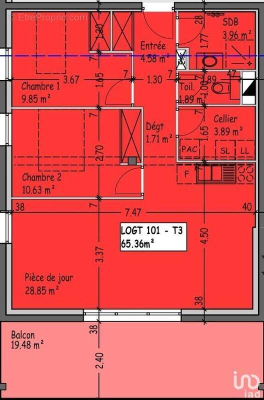 Appartement 65 m² à Nods  - photo 2