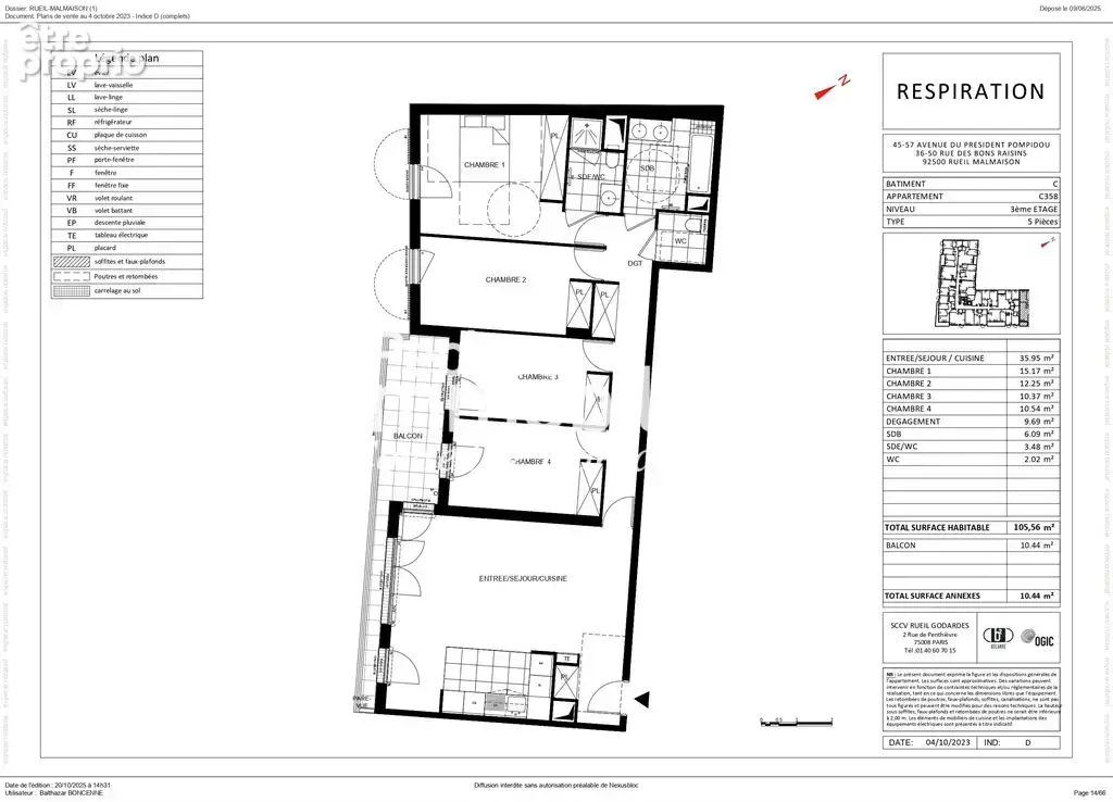 Appartement à RUEIL-MALMAISON