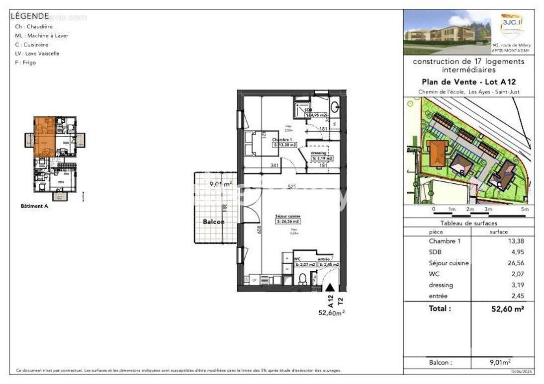 Appartement à SAINT-JUST