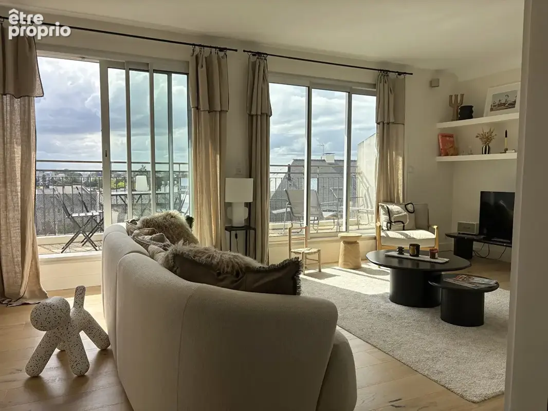 Appartement traversant 86,70 m² rénové avec goût au 6e et dernier étage avec balcons, parking et cave dans résidence de standing - photo 3