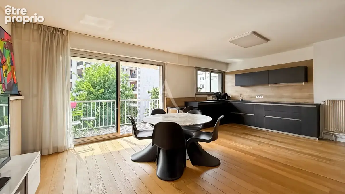 Paris 16e  henri heine  3 pièces 92 m²  5e étage balcon sur jardin - photo 3