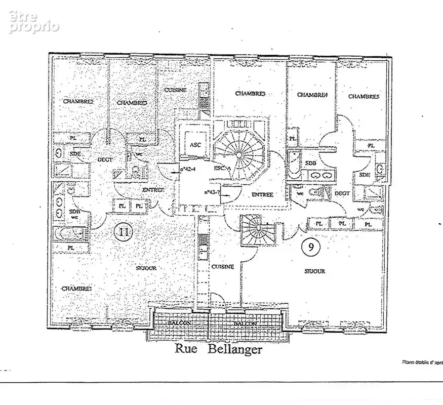 Duplex de 166 m2 offrant 5 chambres et deux balcons-terrasses - photo 18