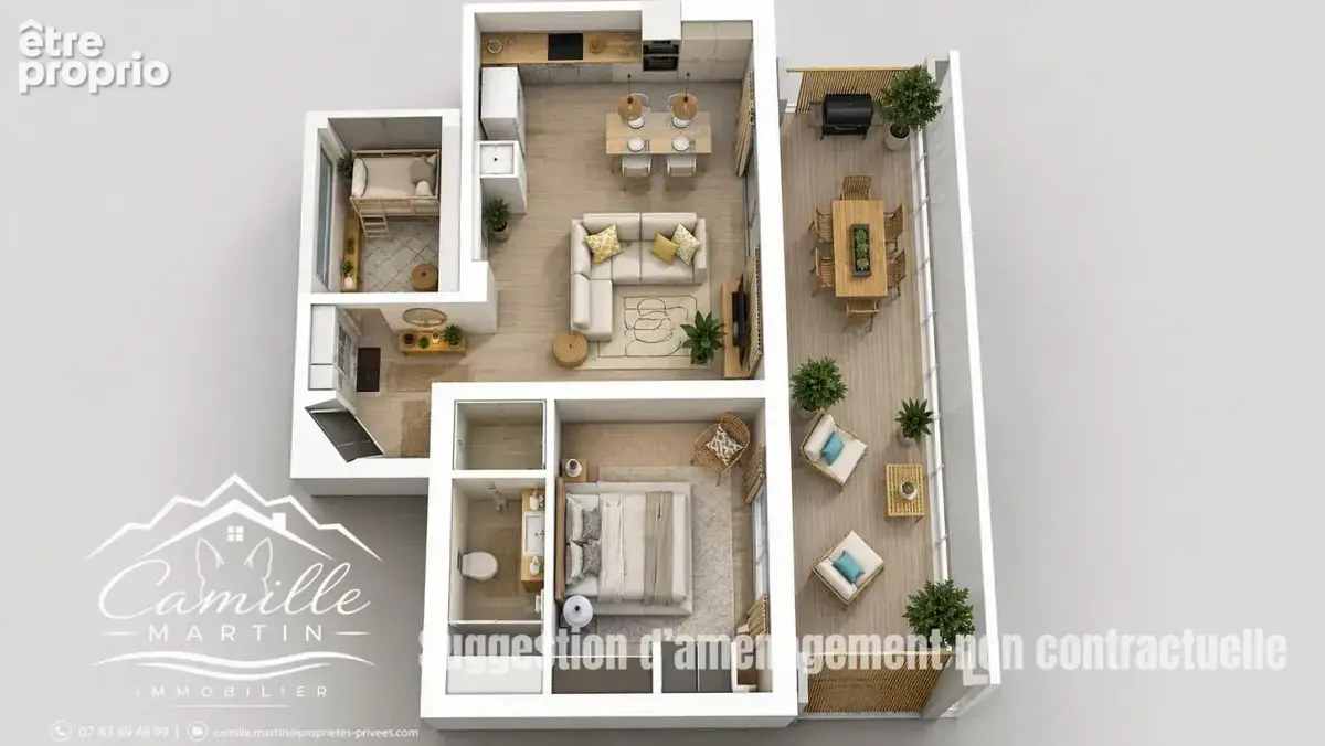 Appartement Le Dramont 2 pièce(s) 55.82 m2 - photo 3