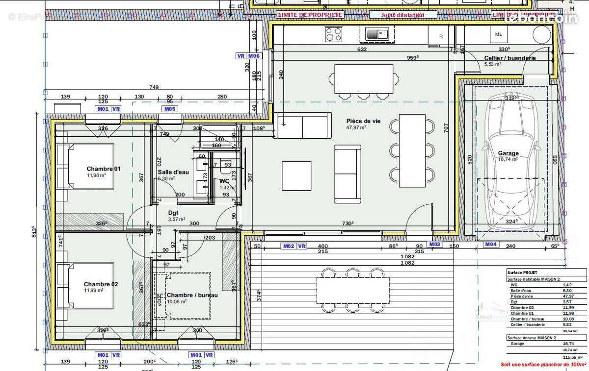 Plan actuel - Maison à HAUTERIVES