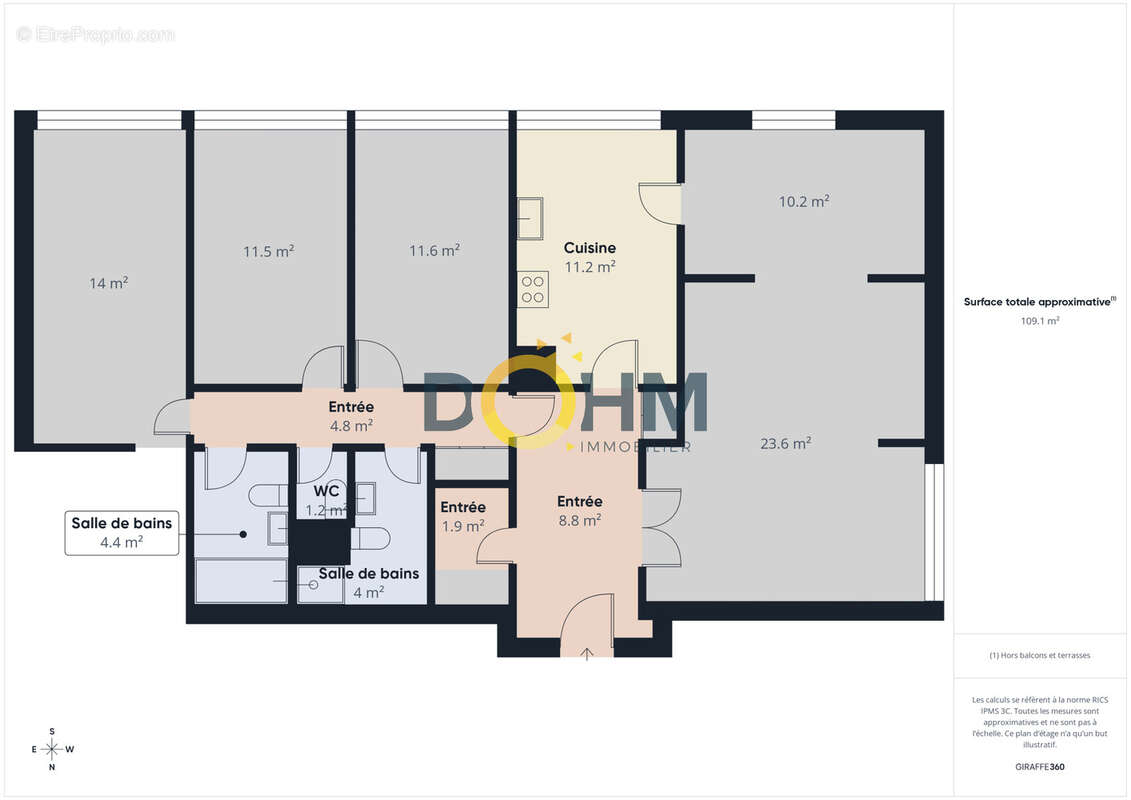Sublime T5 110 m2 Large balcon / Garage / Ascenseur - photo 17