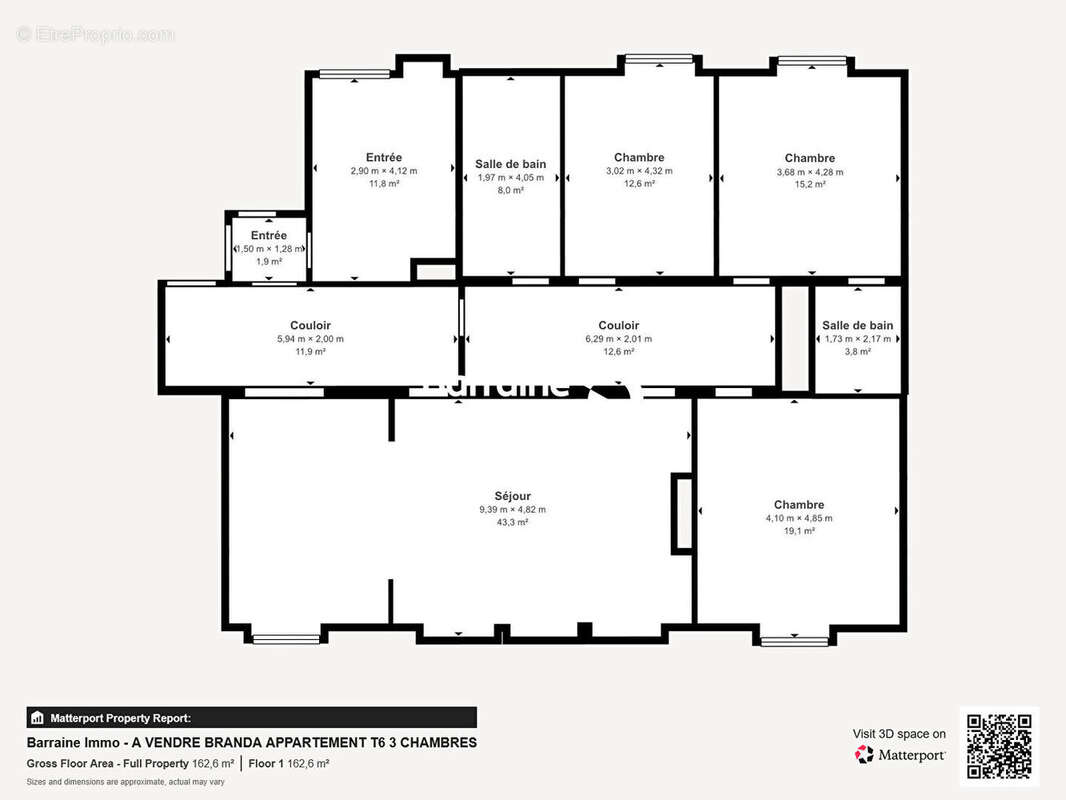 A vendre branda appartement t6 138m² 3 chambres balcon garage - photo 18