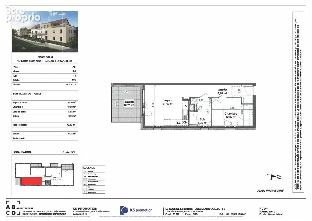 Appartement 43 m² à Turckheim  - photo 2
