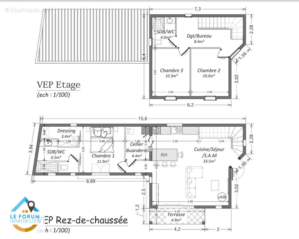 Saint joseph 97480 - villa f4 à terminer - secteur calme - proche des commodités - beau potentiel - photo 3