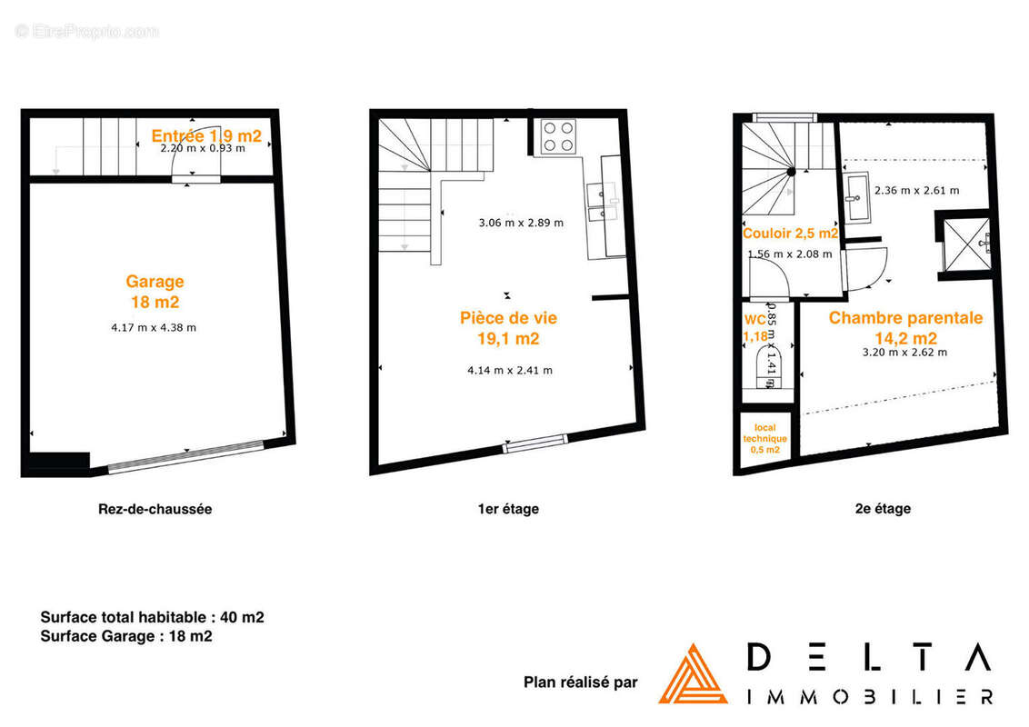 Maison de ville 40 m2 avec garage - photo 10