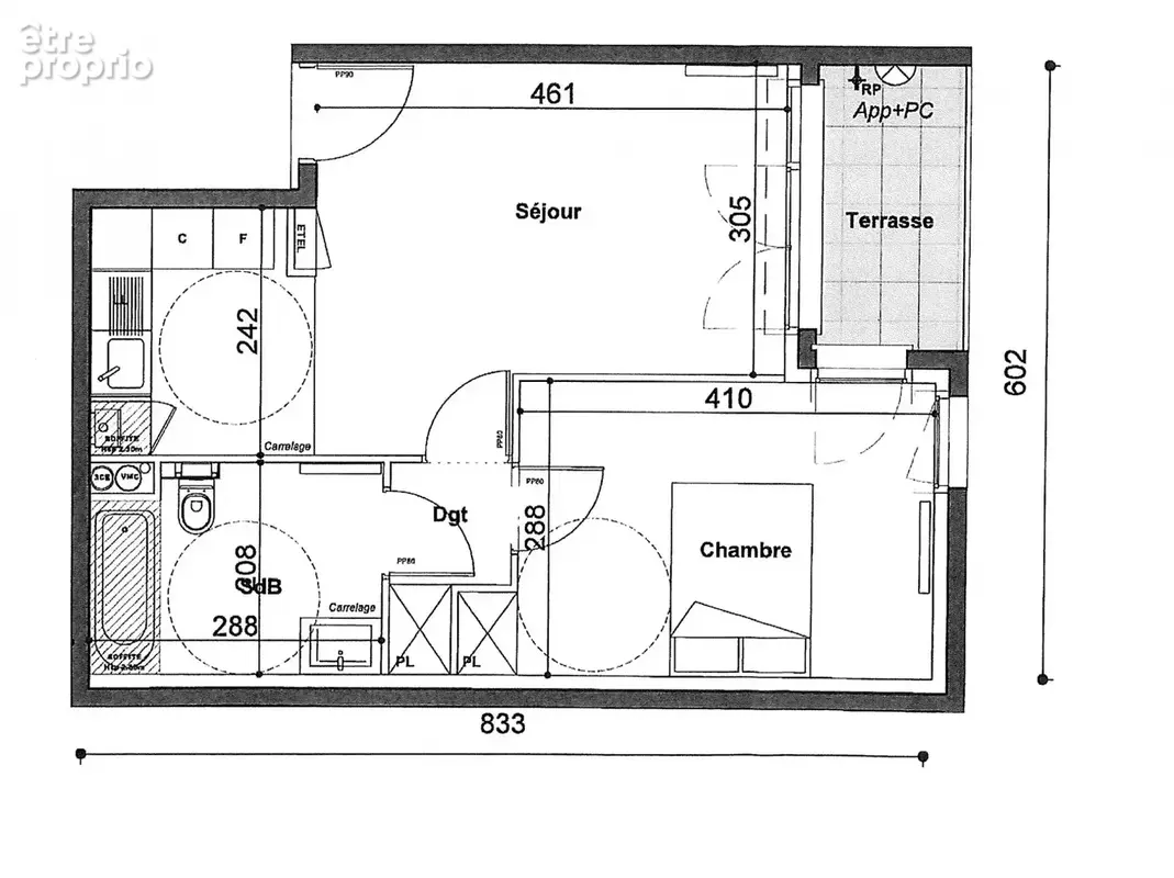 Superbe appartement de 2 pièces 41m² dans résidence de standing comprenant : entrée, séjour donnant ... - photo 16