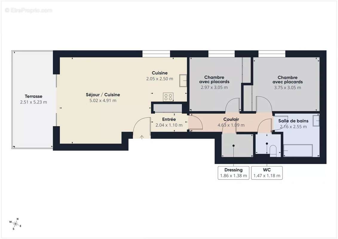 Appartement à SAINT-LAURENT-DU-VAR