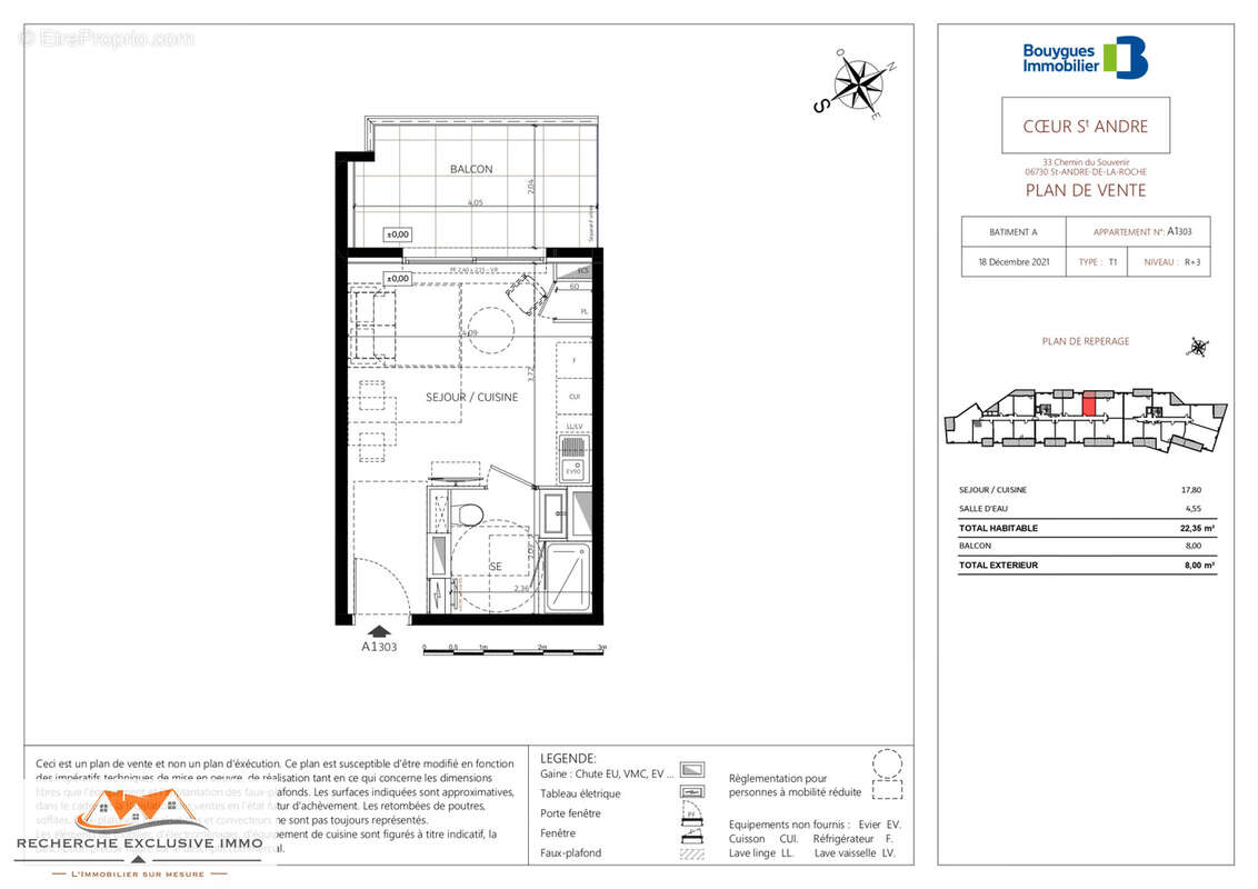 Proximité de Nice : T1 neuf, terrasse de 8m2 avec parking en sous-sol - photo 2