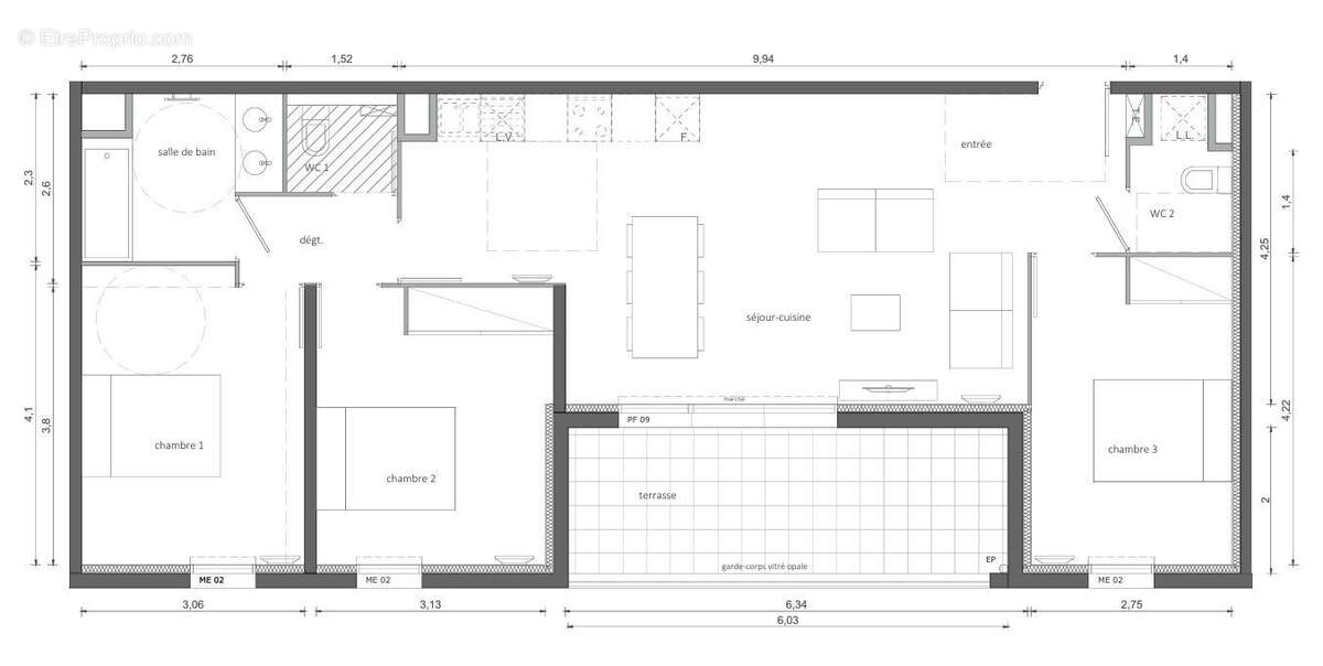 Appartement à MARSEILLAN