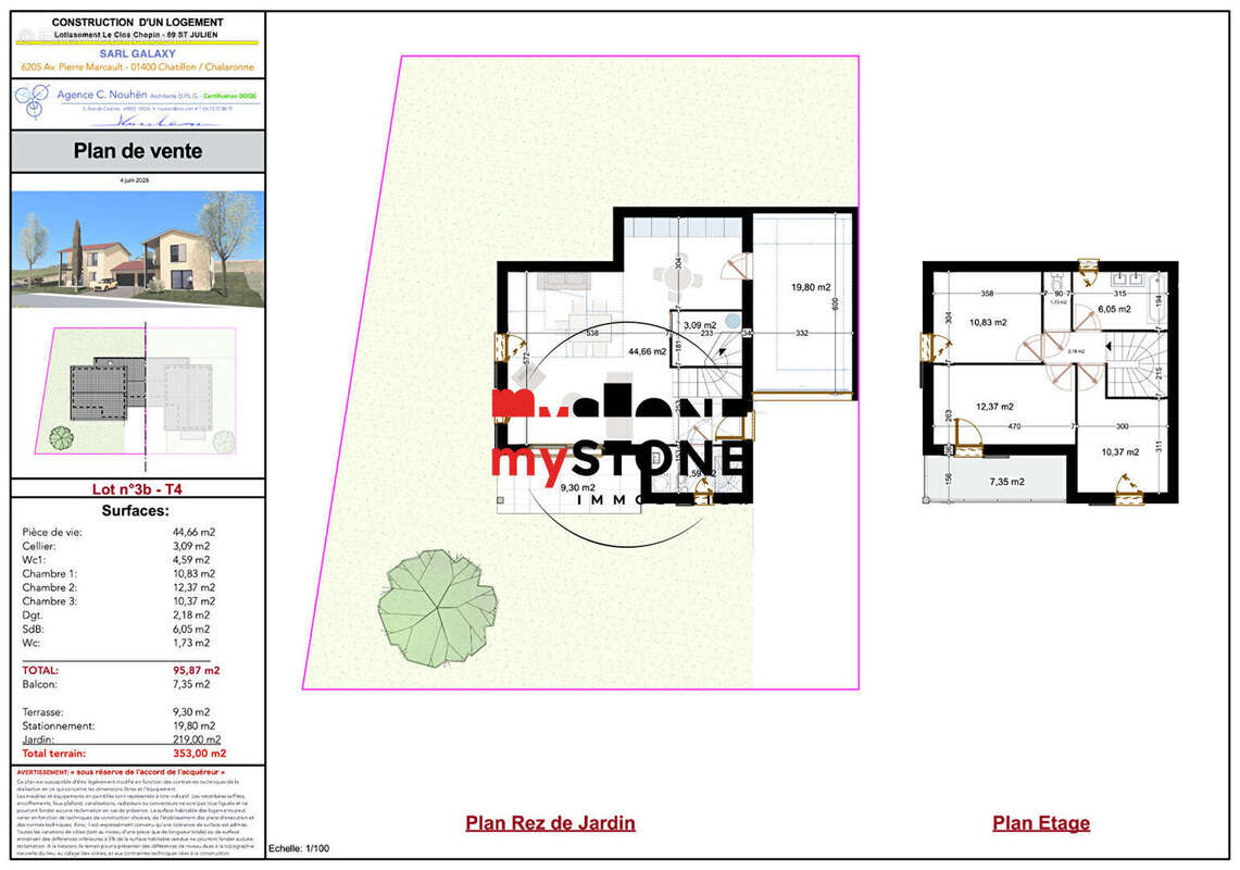 SAINT JULIEN - vente en BRS - Villa neuve de 95 m² sur 353 m² de terrain avec garage - photo 2