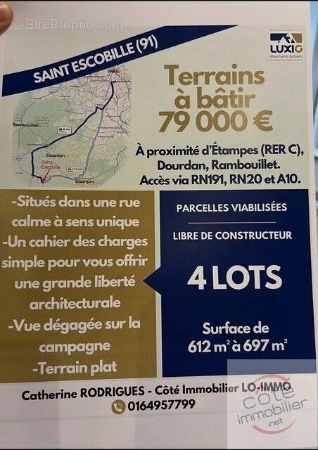 Terrain à SAINT-ESCOBILLE