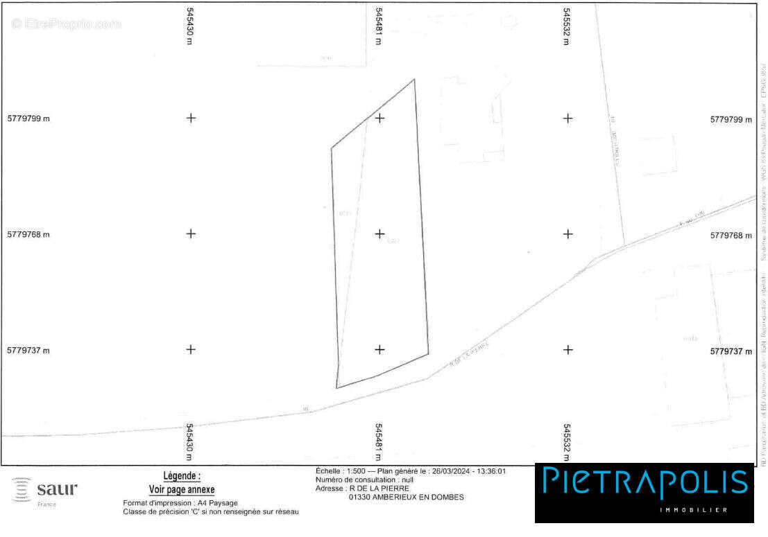 Terrain à AMBERIEUX-EN-DOMBES