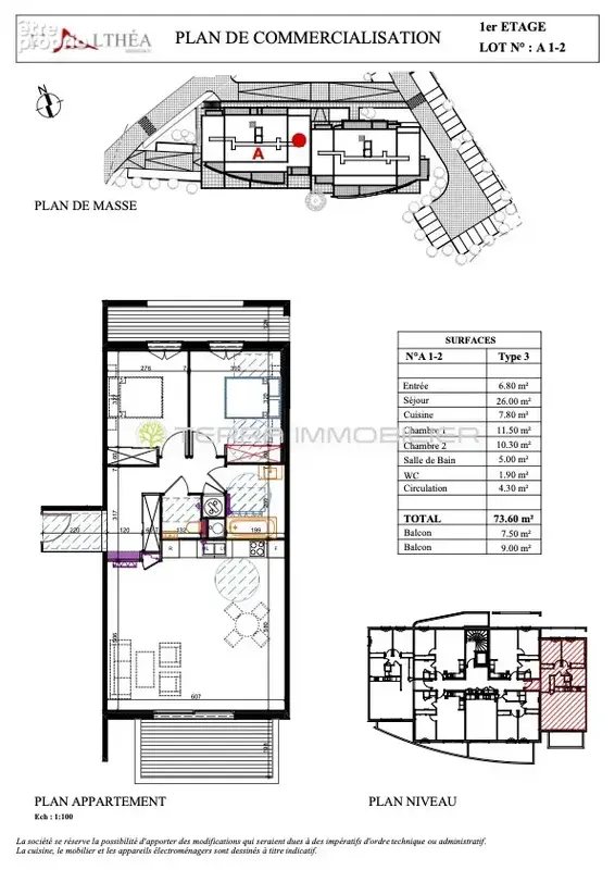 T3 lumineux de 73m2 avec terrasse - photo 7