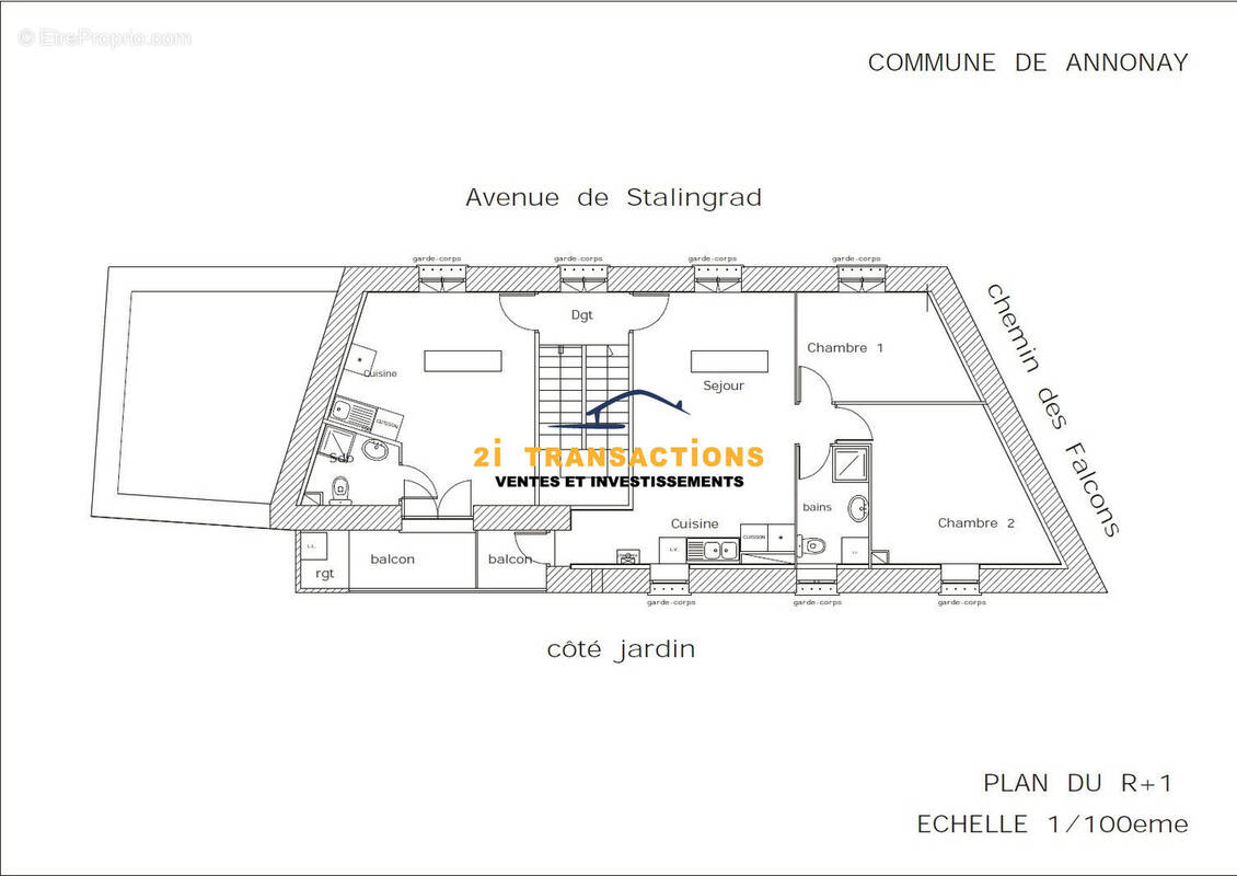 Plan R+1 - Appartement à ANNONAY
