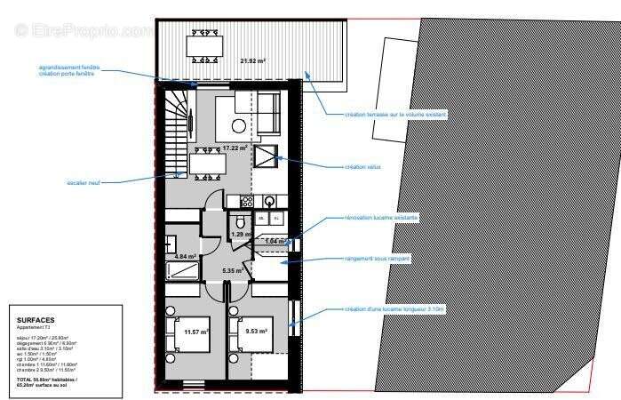 Projet T3 À Vendre Permis purgé surface brute 138 m² - photo 7