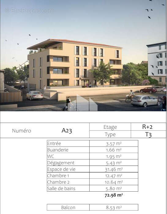 Appartement à L'ARBRESLE