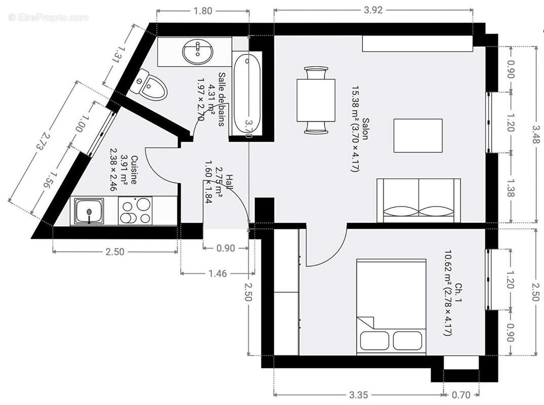 Appartement à PARIS-18E